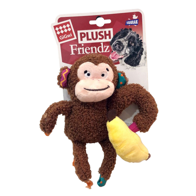 GiGwi - 6796 Plush Friendz Sesli Maymun Peluş Köpek Oyuncağı
