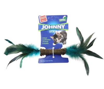 7068 Johnny Stick Catnipli Doğal Yeşil Çift Tüylü