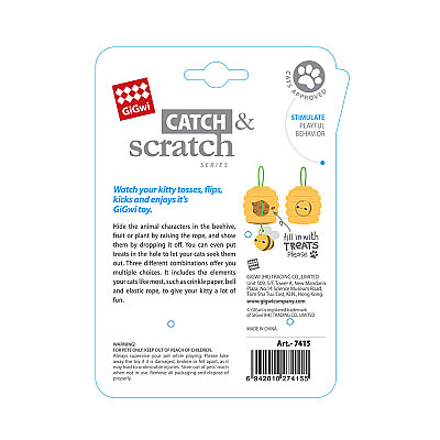 7415 Catch&Scratch Arı + Arı Kovanı Kedi Oyuncağı - 5