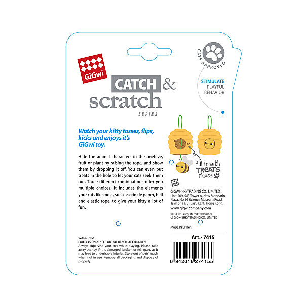 7415 Catch&Scratch Arı + Arı Kovanı Kedi Oyuncağı - 5