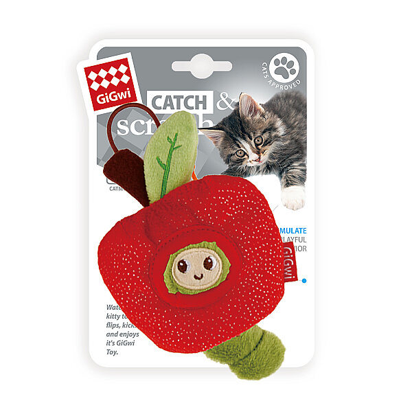 7416 Catch&Scratch Tırtıl + Elma Kedi Oyuncağı - 1