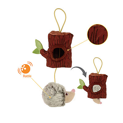 7417 Catch&Scratch Kirpi + Kütük Kedi Oyuncağı - 5