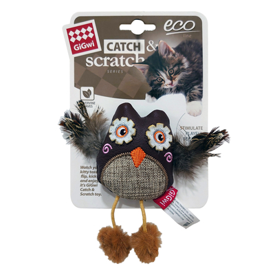 GiGwi - 7526 Catch&Scratch Baykuş Kedi Oyuncağı