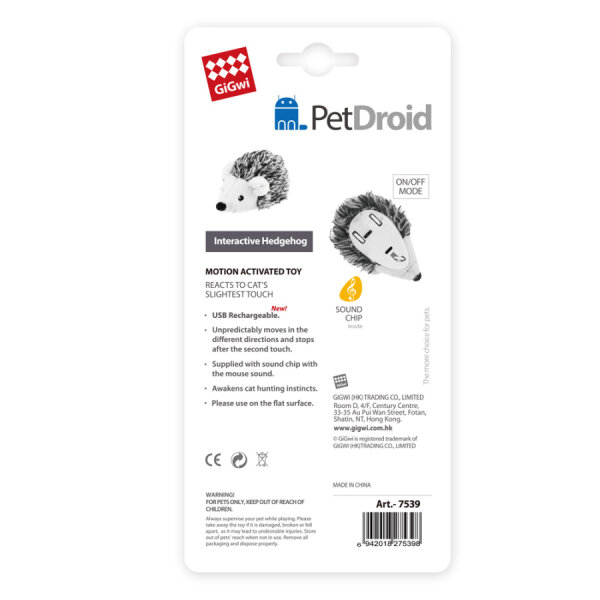 7539 Hareket Sensörlü Etkileşimli Kirpi kedi Oyuncağı - 4