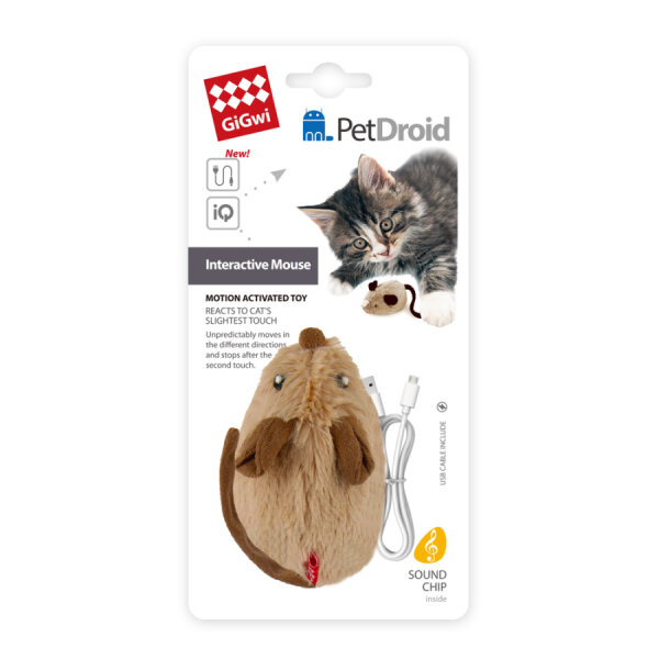 7540 Hareket Sensörlü Etkileşimli Fare Kedi Oyuncağı - 1