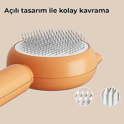 Aiwo Köpek Desenli İnce Uçlu Tarak Mor - 2