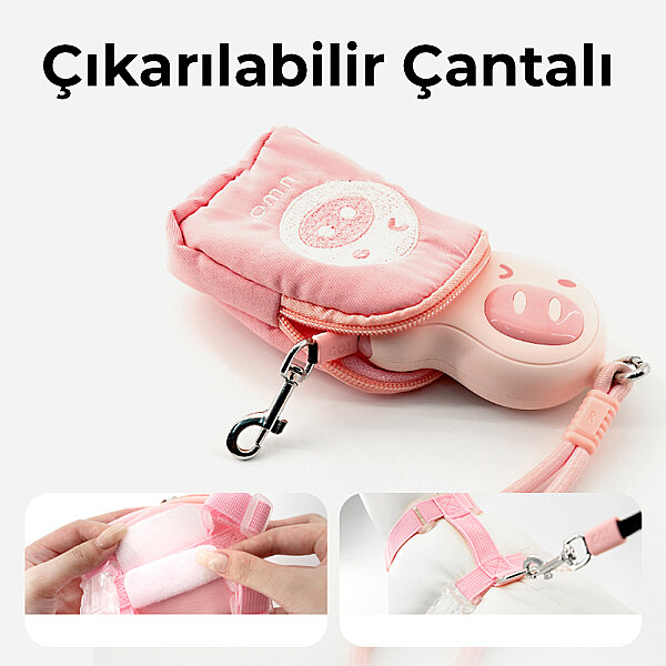 Aiwo Seyahat Çantalı Göğüs Tasması Pembe M - 2