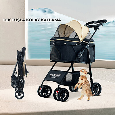 Bndc-102 Pet Arabası Haki - 4