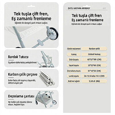 Bndc-105 Pet Arabası Açık Yeşil - 8