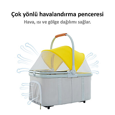 Bndc-105 Pet Arabası Sarı - 5