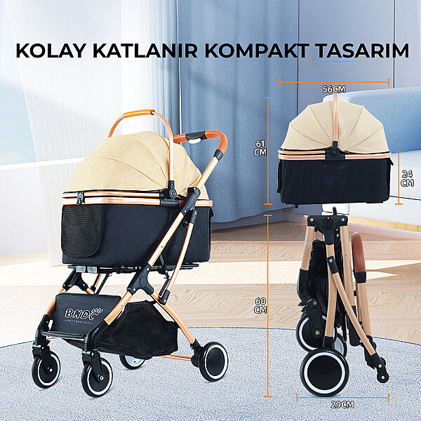 Bndc-106 Lux Pet Arabası Pembe - 4