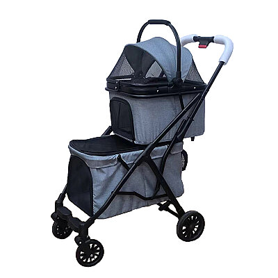 Bndc-201 Pet Arabası 2 Katlı Gri - Flip