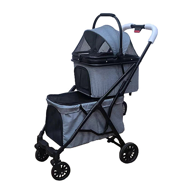 Bndc-201 Pet Arabası 2 Katlı Gri - 1