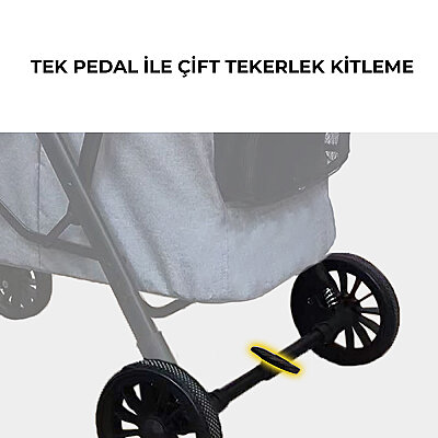 Bndc-201 Pet Arabası 2 Katlı Gri - 3