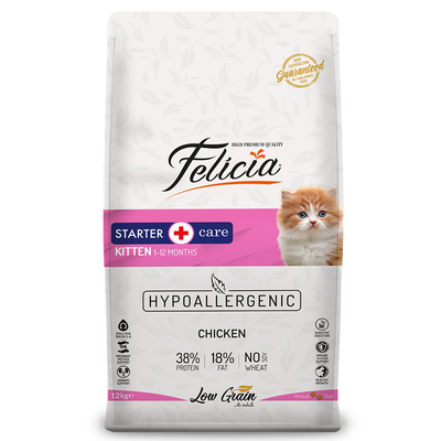 Felicia - Felicia 12 Kg Yavru Tavuklu Az Tahıllı HypoAllergenic Kedi Maması