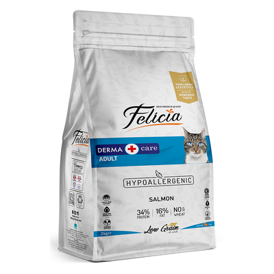 Felicia - Felicia 2 Kg Yetişkin Somonlu Az Tahıllı HypoAllergenic Kedi Maması