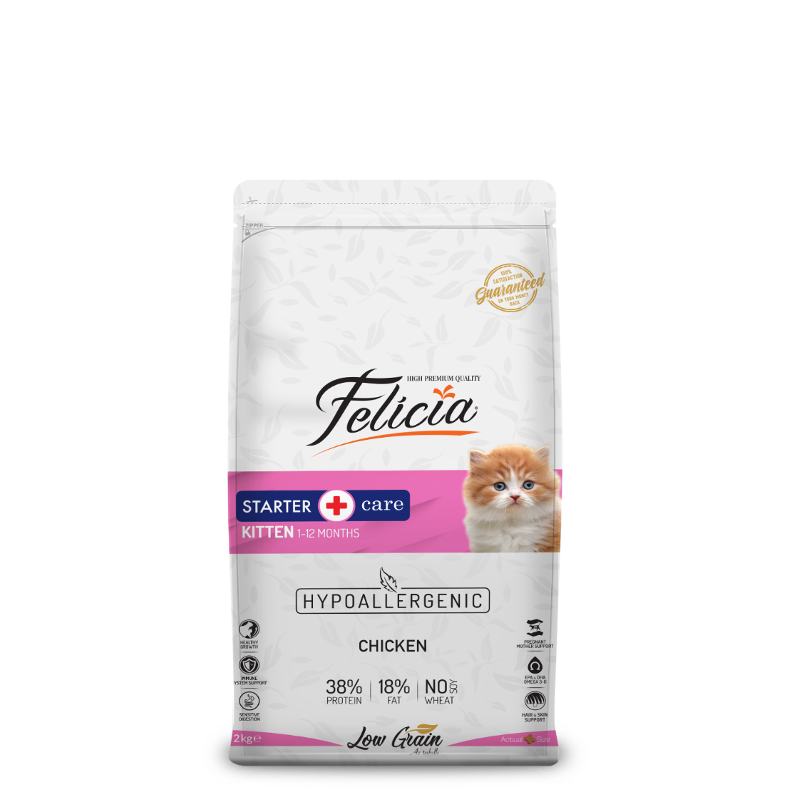 Felicia - Felicia Az Tahıllı 2 Kg Yavru Tavuklu HypoAllergenic Kedi Maması