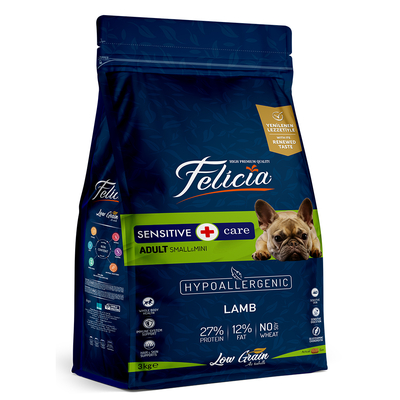 Felicia - Felicia 3 Kg Yetişkin Kuzulu Small/Mini Az Tahıllı HypoAllergenic Köpek Maması