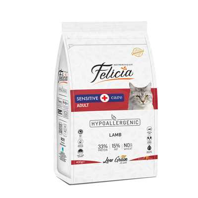 Felicia - Felicia 400g Yetişkin Kuzulu Az Tahıllı 6 Adet