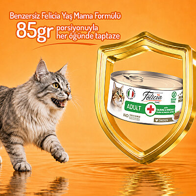Felicia 85 gr Tavuklu Ezme Yetişkin Kedi Konserve Maması 24 Adet - 4
