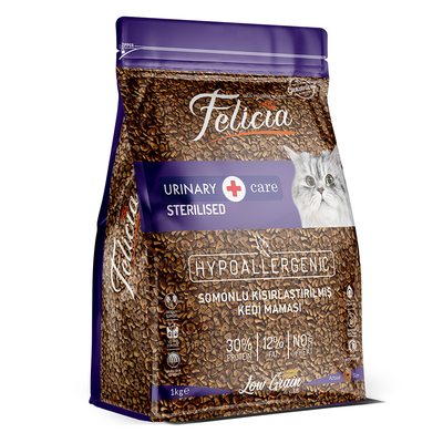 Felicia - Felicia Az Tahıllı 12 X 1 Kg Sterilised Somonlu HypoAllergenic Kedi Maması