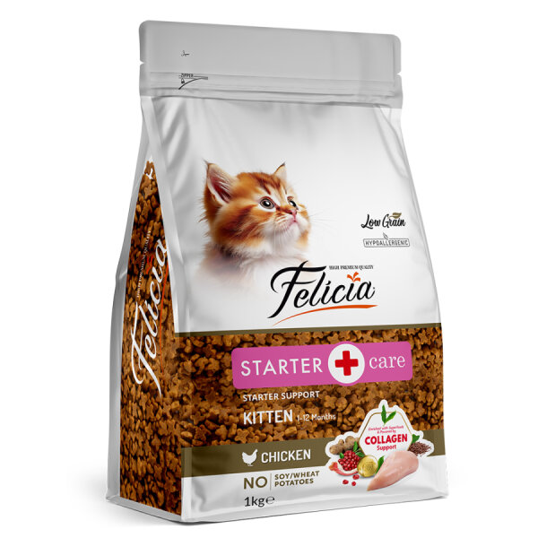 Felicia 12x1 Kg Tavuklu Az Tahıllı Yavru Kedi Maması HypoAllergenic Kedi Maması - 2