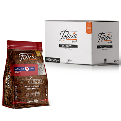 Felicia - Felicia Az Tahıllı 12 X 1 Kg Yetişkin Kuzulu HypoAllergenic Kedi Maması