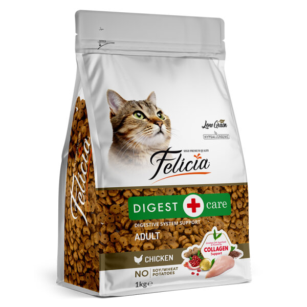 Felicia 12x1 Kg Tavuklu Az Tahıllı Yetişkin Kedi Maması HypoAllergenic Kedi Maması - 2