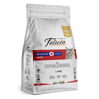 Felicia - Felicia 2 Kg Yetişkin Kuzu Etli Az Tahıllı HypoAllergenic Kedi Maması