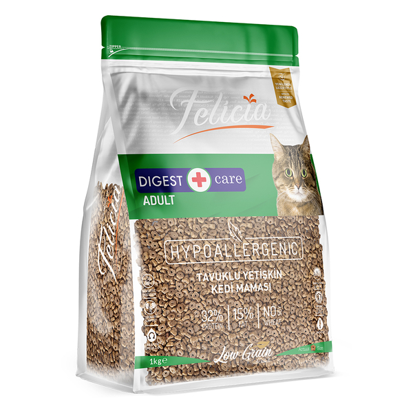 Felicia 5x1 Kg Tavuklu Az Tahıllı Yetişkin Kedi Maması HypoAllergenic Kedi Maması - 2