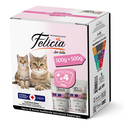 Felicia - Felicia 500 gr Yavru KuzuEtli Az Tahıllı-4 Adet 