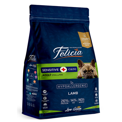 Felicia - Felicia 6 Kg Yetişkin Kuzulu Small/Mini Az Tahıllı HypoAllergenic Köpek Maması