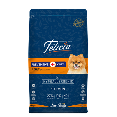 Felicia - Felicia 6 Kg Yetişkin Somonlu Small Az Tahıllı /Mini HypoAllergenic Köpek Maması