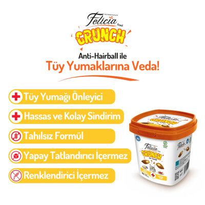 Felicia Hairball Kedi Crunch Ödül Maması 100g - 6 Adet - 3