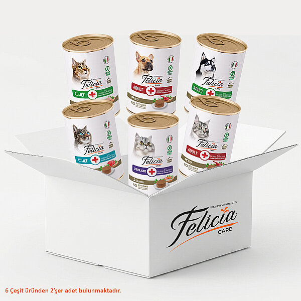 Felicia Kedi-Köpek Konservesi 400g Mix Kolisi - 6 Çeşit_12 Adet - 1