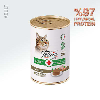 Felicia Yetişkin Tahılsız Tavuklu Kedi Konserve 400g - 12 Adet - Felicia