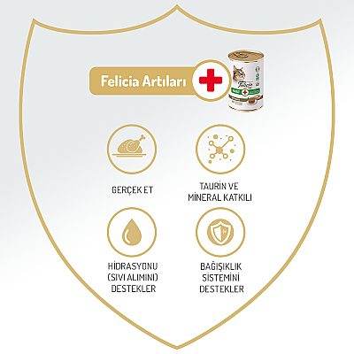 Felicia Yetişkin Tahılsız Tavuklu Kedi Konserve 400g - 12 Adet - 5