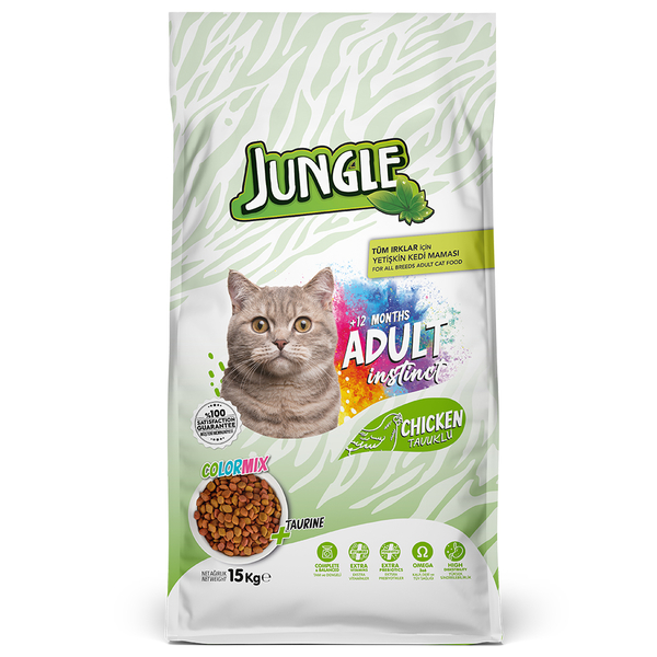 Jungle 15 kg Colormix Tavuklu Kedi Maması.