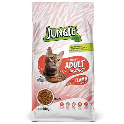 Jungle - Jungle 15 kg Yetişkin Kedi Maması Kuzulu