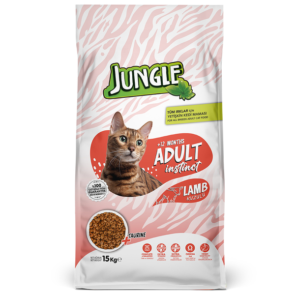 Jungle 15 kg Yetişkin Kedi Maması Kuzulu