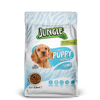 Jungle - Jungle 2,5 kg-4 Adet Yavru Kuzu Etli Köpek Maması 