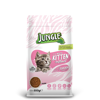 Jungle - Jungle 500 Gr-8 Adet Yavru Kedi Maması Tavuklu