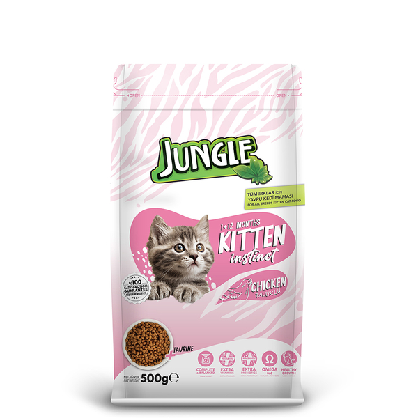 Jungle 500 Gr-8 Adet Yavru Kedi Maması Tavuklu