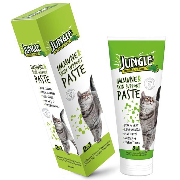 Jungle Cat Immune & Skin Support Kedi Macunu 75 ml - 6 Adet