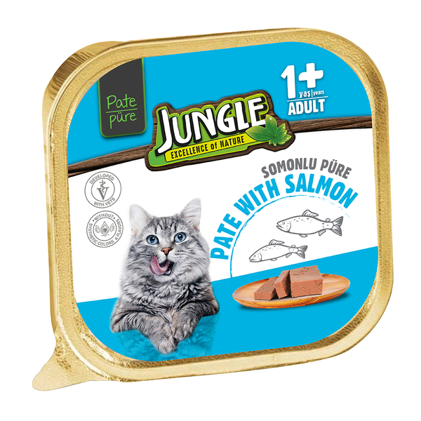 Jungle Kedi 100g 32'li Balıklı Ezme/Pate Mama