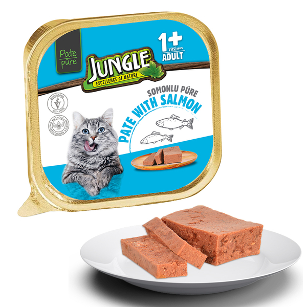 Jungle Kedi 100g 32'li Balıklı Ezme/Pate Mama