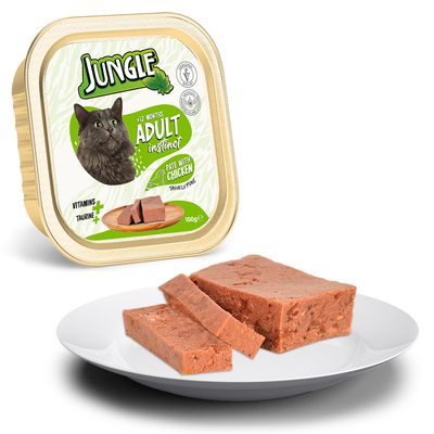 Jungle - Jungle Kedi 100g 32'li Tavuklu Ezme/Pate Mama