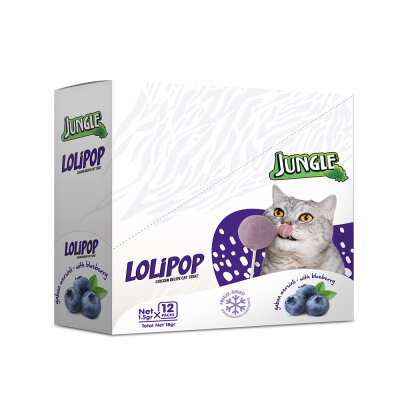 Jungle Kedi Lolipop Yaban Mersinli *1,5g *12'li - 2