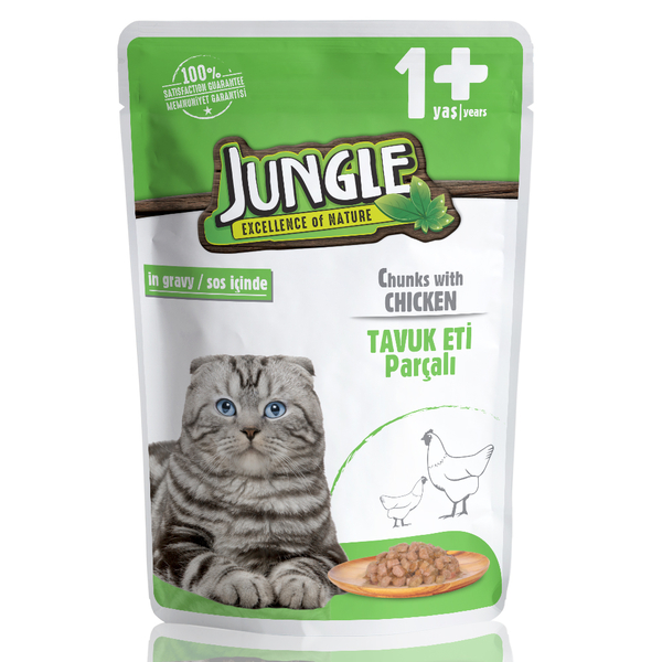 Jungle Kedi Tavuklu 24 Adet 100 g Pouch