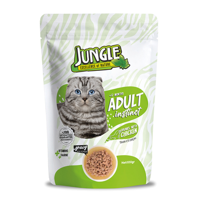 Jungle - Jungle Kedi Tavuklu 24 Adet 100 g Pouch